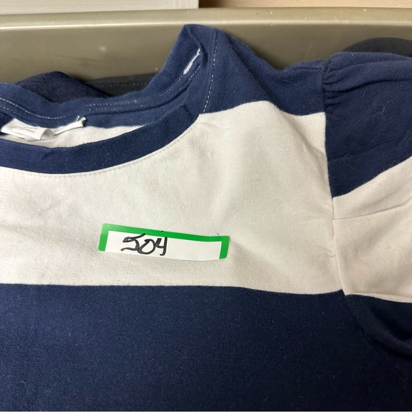 Charter Club Striped Top Navy White Long Sleeve Womens Size Small Casual Shirt - Picture 8 of 9